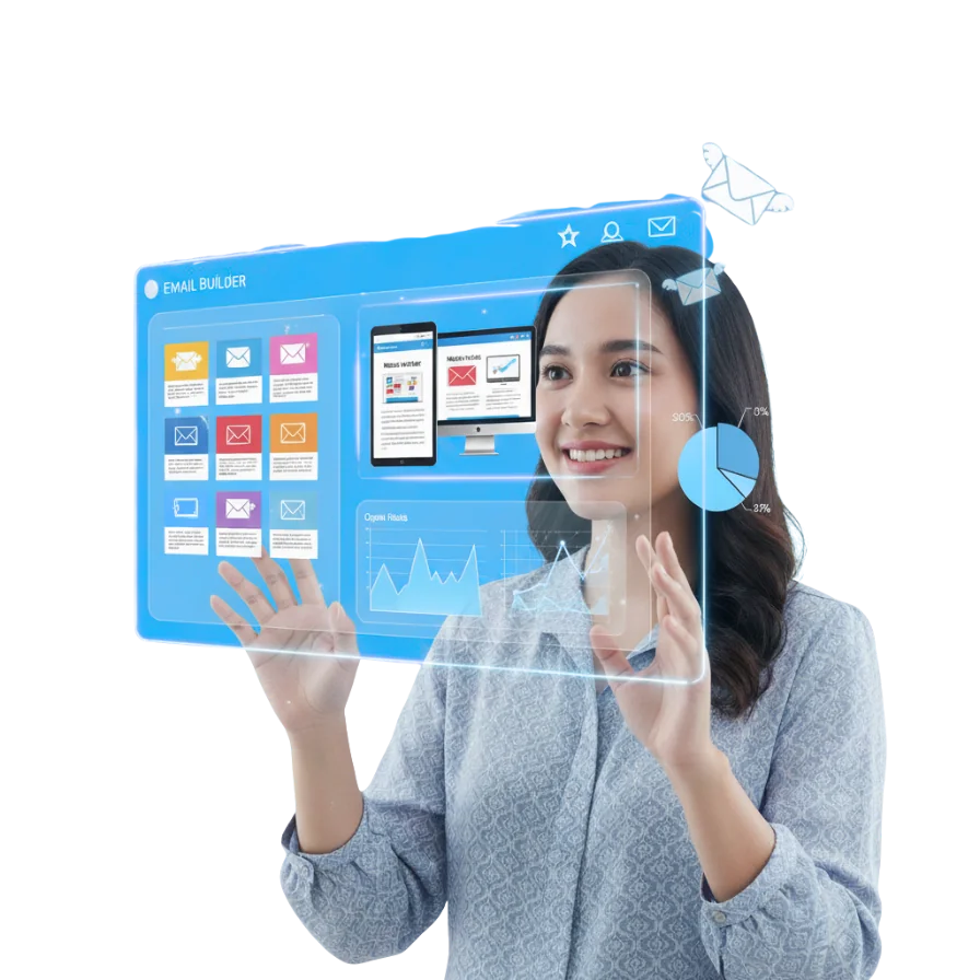 Email Marketing Dashboard - Template Builder dan Metrics
