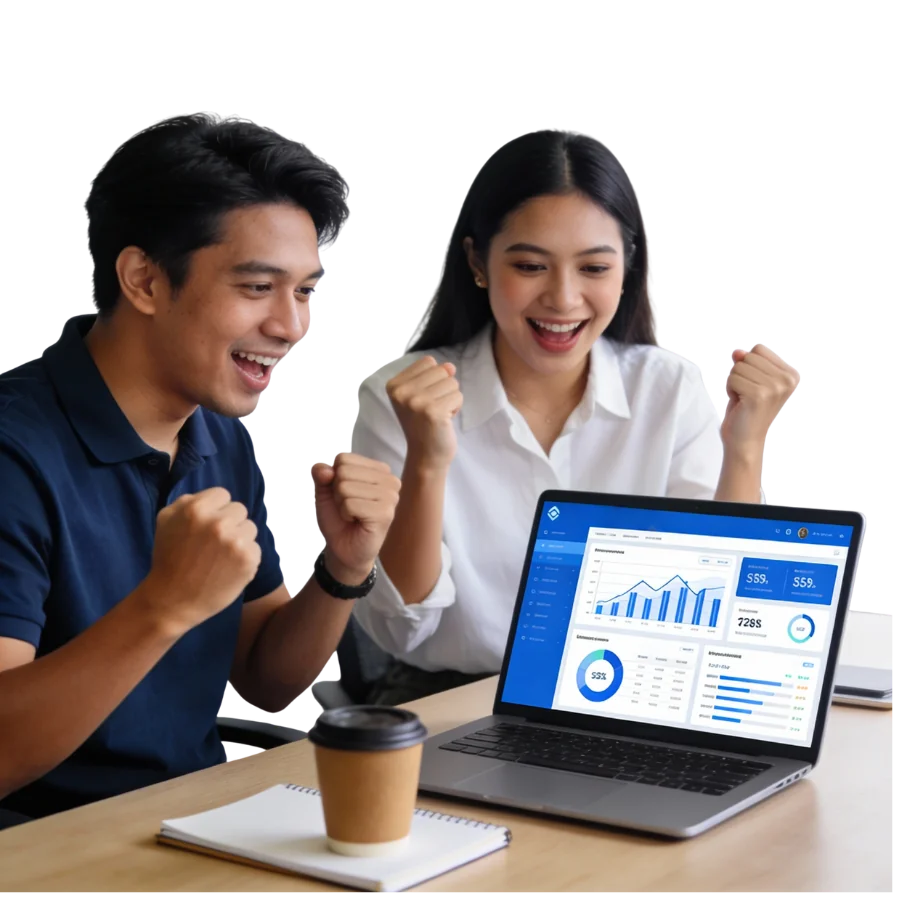 Screenshot dashboard admin hotel dengan grafik okupansi, daftar reservasi terbaru, dan quick stats